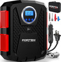 Tire Inflator Portable Air Compressor, Air Pump for Car Tires and Bikes, Car Tire Pump w/Auto Shut Off, 150 PSI, 110V AC 12V DC, LED Light, Carrying Case, Perfect for Men, Women