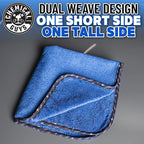 Professional Grade Premium Microfiber Towels for Cars, Blue, 16" x 16", Ultra-Soft and Scratch-Free Car Detailing Cloths for Trucks, Motorcycles, and More - 12 Pack