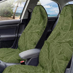 2 Pack Car Seat Towel Covers, Sweat Protector for Front Seats, Premium Thickened Microfiber with Elastic Strap, Breathable & Quick Dry, Machine Washable Cover for Gym Running Universal Fit Banana Leaf