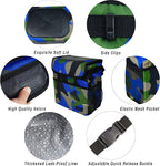 Cute Car Trash Can with Lid – Multipurpose Collapsible Trash Bin for Car, Leak-Proof Organizer, Waterproof Garbage Can with Storage Pockets & Adjustable Straps, 2 Gallons (Camo Blue)