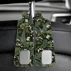 Purse Hook for Car White Flowers Berries and Leaves 1 Pack Headrest Back Seat Hook Premium Leather Double Metal Hanger Storage Pack Bag Purse Holder Car Accessories