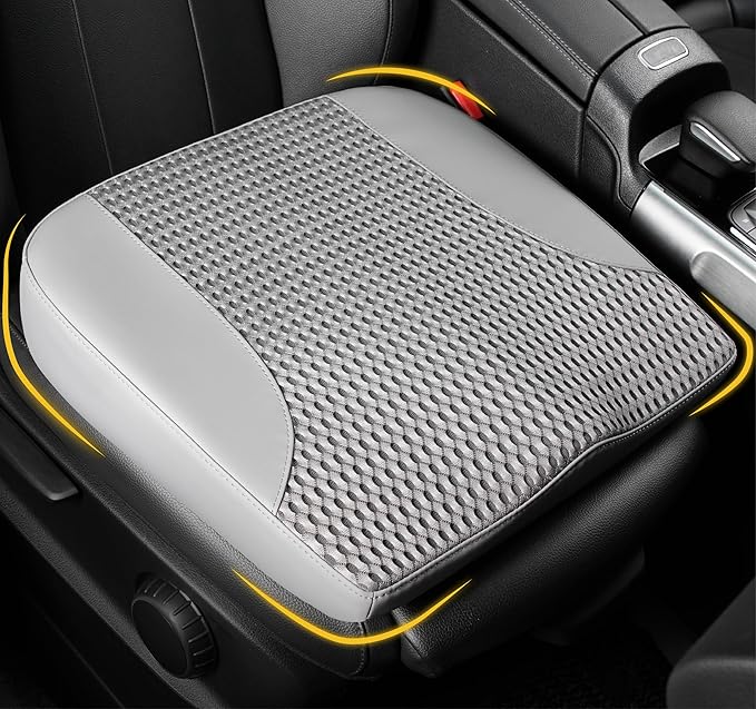 Car Seat Cushion, Car Seat Pillow, Automotive Cushion | Memory Foam Car Seat Cushion for Long Driving, Butt Pillow for Pain Relief, Driver Seat Cushion for Car, Truck, Office, Gray