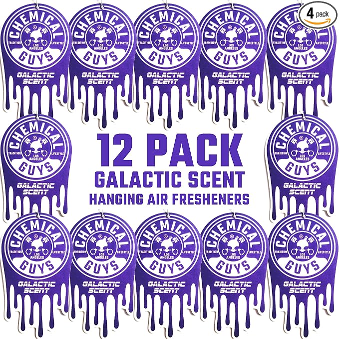 Hanging Air Freshener, Galactic Scent 12 Pack, Great for Cars, Trucks, SUVs, RVs, Home, Garage, Workspace, Dorm Room & More (4 x 3 Packs) - AIR42304