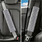 Soft Auto Seat Belt Cover Seatbelt Shoulder Pad Cushions 2 PCS Universal Fit for All Cars and Backpack for a More Comfortable Driving (Light Grey)