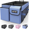 Trunk Organizer for Car - Car Organizer, Foldable Trunk organizer for SUVs & Sedans, Sturdy Organization for Car Accessories, Tools, Sundries, Blue, 2 Compartments, 23.6"×14.2"×10.6"