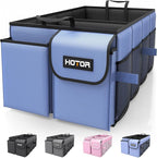 Trunk Organizer for Car - Car Organizer, Foldable Trunk organizer for SUVs & Sedans, Sturdy Organization for Car Accessories, Tools, Sundries, Blue, 2 Compartments, 23.6"×14.2"×10.6"