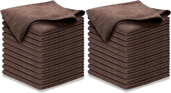 Premium 300GSM Microfiber Cleaning Cloth - 12.5"x12.5" High Performance - 1200 Washes, Ultra Absorbent Microfiber Towels for Cars Undercarriage, Rims & Engine Bay Cleaning - Microfiber Cloth