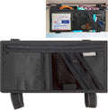 Car Visor Organizer with Secure Zip Pockets, Sunglasses Holder and Clear Registration and Insurance Pocket - Heavy Duty Straps Fit Most Car, SUV and Truck Visors