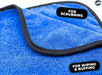 Drying Towels for Car Detailing - Premium Microfiber Cloth Perfect for a Streak-Free Finish - Spectrum 420 Dark Pack - 420 GSM, 16" x 16" (9-Pack)