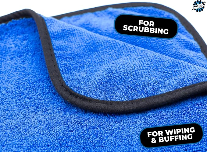 Drying Towels for Car Detailing - Premium Microfiber Cloth Perfect for a Streak-Free Finish - Spectrum 420 Dark Pack - 420 GSM, 16" x 16" (9-Pack)
