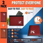 Faraday Bag Anti-Tracking GPS RFID Car Key Signal Blocker Wallet Shielding Pouch Protective Case for Cell Phone Car Key FOB, Data Privacy, Electronic Device Security (2 PACK - RED AND ORANGE)