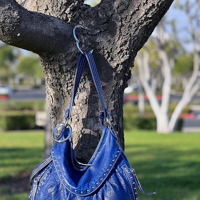 Bag Hanger Collection, The Ring that Opens into a Hook, Auto Closes | Holds 15 kg, Needs only 10mm to Hang a Hand Bag, Easy to Use with One Hand, The Instant Bag Hanger, 3 yr Warranty