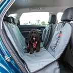 Dog Car Seat Cover & Hammock 2-in-1 for Cars & SUV’s - Seat Protector Against Pet Fur & Dirt - Waterproof & Non-Slip with Mesh Visibility Window
