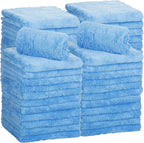 30 Pcs 16 × 16 Inch Microfiber Towels for Cars, 500 GSM Edgeless Plush Car Detailing Towel, Lint Free Scratch Free Cleaning Cloths for Drying, Washing, Polishing, Waxing, Home (Light Blue)