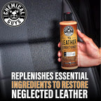 SPI410 Leather Cleaner and Conditioner Bundle with ACC_S95 Long Bristle Horse Hair Leather Cleaning Brush, Safe for Car, Home, Office, & More (3 Item Bundle with 2-16 fl oz Bottles)