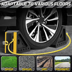 4 Pack Heavy Duty Wheel Chocks with 39" Rope, Rubber Wheel Chocks for Trailers, RV, Cars, Trucks, and ATV