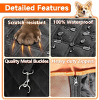 Elufa Hard Bottom Dog Car Seat Cover for Back Seat, 52" Back Seat Extender for Dogs, Waterproof Nonslip Dog Hammock with Flat Platform, Supports up to 500 lbs, Fits Cars, SUVs & Trucks