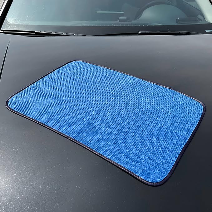 Elite Microfiber Drying Towel (16x24, 4 Pack, Waffle, Blue)