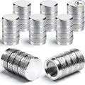 8PCS Tire Valve Stem Caps, Dust Proof, Anodized Aluminum Universal Tire Valve Stem Covers for Cars, SUV, Trucks, Bikes, Motorcycles, Bicycles(Silver)