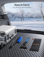 27" Snow Brush and Ice Scrapers for Car Windshield, Detachable Snow Scrapers with Ergonomic Foam Grip for Cars, Trucks, SUVs (Heavy Duty ABS, PVC Brush, Blue)