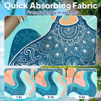 2 Pack Car Seat Towel Covers, Sweat-Proof Microfiber Seat Protectors for Gym, Running, Beach & Workout, Breathable Quick-Dry, Machine Washable, Pastel Manta Ray Print, Universal Fit