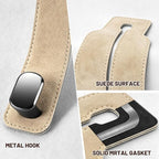 SUKIPIN Car Hooks, Car Seat Headrest Hooks for Purses and Bags 2-Pack Beige | Car Accessories for Women, Solid Durable Construction, Quick Tool-free Mounting, Universal Fit for Most Vehicle Headrests