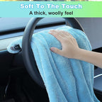 Microfiber Towels for Cars, 63" x 29.5" Car Drying Towel, Blue Reusable Car Towel, Quick Drying Car Microfiber Cleaning Cloth for RVs, SUVs, Trucks