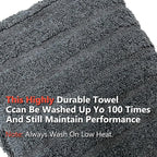 Microfiber Towels for Cars Drying Towels Car Detailing 35"x 24" Extra Large Ultra Absorbent for Cars and Trucks, Without Streaks, Scratches, or Water Spots (1 Pack Gray)