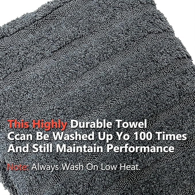 Microfiber Towels for Cars Drying Towels Car Detailing 35"x 24" Extra Large Ultra Absorbent for Cars and Trucks, Without Streaks, Scratches, or Water Spots (1 Pack Gray)