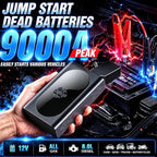8000A Jump Starter with Air Compressor, 10-in-1 Portable Car Battery Booster and Tire Inflator Fast Charging Power Bank, Air Pump Battery Jumper Camping Road Trips Car Owner Gift
