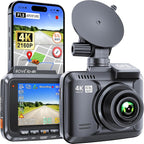 R2-4K Dash Cam, 4K UHD 2160P Car Camera with 8MP CMOS Sensor, Built-in WiFi 6 and GPS, Dash Camera For Cars with 2.4" Screen, Super Night Vision, 150" Wide Angle, Parking Mode, Supports 512GB Max