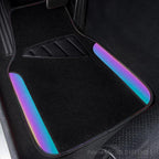Chameleon Iridescent Reflective PU Leather&Waterproof Universal Carpet car Floor mats,Fit for 95% Suvs,Sedans,Vans,Trucks&Car Mat for Women(Reflective Color Change)