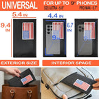 USA Flag Faraday Bag for Phones & Key Fobs – RFID Shielding Privacy Pouch for Electronic Device Storage, Patriotic American Flag Design Faraday Sleeve