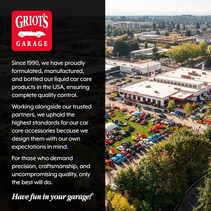 Griot's Garage PFM Ultrafast Edgeless Towels for Car Cleaning and Detailing, Hyper-Absorbent, Scratch-Free, Compact, 16” x 16”, Set of 2, 55539