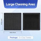 2PCS Clay Towel Auto Detailing, Clay Bar Towel Cloth Auto Detailing for Car (12 x 12 in) (Grey)