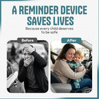 Car Seat Sensor Alarm, 1 Alarm + 1 Sensor | Automatic Child Detection Alert, Plug-in Installation, Single Sensor System for 1 Car Seat, No APP Required
