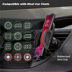 SUHV-XCES0 Select Vent Mount Phone Holder Cradle for Car or Truck - Universal Hands-Free Mount for Car Dashboard Air Vents - Vehicle Cell Phone Holder for iPhone or Android Smartphones