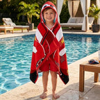 Cars Boys Towel, Lightning McQueen Swimming Towels for Kids, Wearable Bath Towels, Wrap Beach Towel, Red One Size