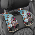 Purse Holder for Car, 2 Pack Heavy Duty Purse Hanger for Car, PU Leather Car Seat Hooks for Purses and Bags, Cute Skeleton Headrest Organizer for Handbags & Backpacks