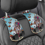 Purse Holder for Car, 2 Pack Heavy Duty Purse Hanger for Car, PU Leather Car Seat Hooks for Purses and Bags, Cute Skeleton Headrest Organizer for Handbags & Backpacks