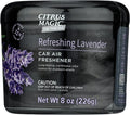 On The Go Odor Absorbing Solid Car Air Freshener, Refreshing Lavender, 8-Ounce, Pack of 1