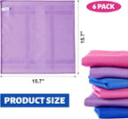 Microfiber Waffle Weave Cleaning Cloth,Highly Absorbent Kitchen Towels,Quick Drying Lint Free Dish Towels for Kitchen,6 Pack, Mixed Color, 15.7×15.7inch