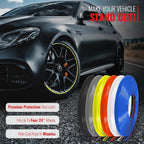 PROTECTiQ Universal Wheel Protection - Trim Easy to Apply with Automotive 3M Tape. 6 Colors - Fits Up to 24" Rims - Including Tesla - Yellow