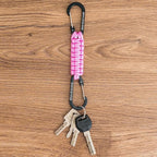 Paracord Keychain Carabiner Clip, D Ring Lanyard Hanger Stroller Hook for Water Bottle, Key, Backpacks, Men, Women