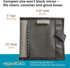 Car Registration and Insurance Card Holder for Sun Visor, Glove Box or Console with 2 Clear Hidden Car Document Pockets and Front Mesh Card Pocket