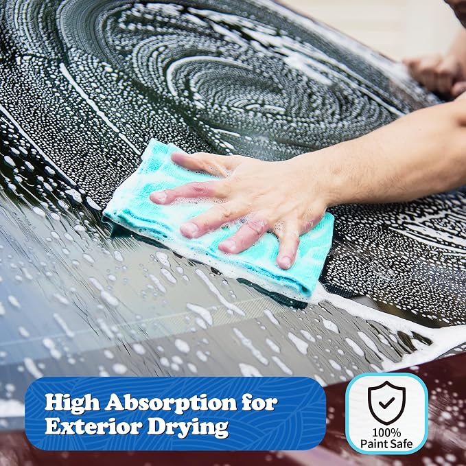 Shop Towels, Microfiber Cleaning Cloth Bulk, 200 Pack Microfiber Towels for Cars, All-Purpose Absorbent Cleaning Rags, Dust Cloth for Automotive, Mechanic, Garage, Bar, 11.5 x 11.5 inch