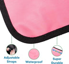Kick Mats - Set of 2 - Back of Seat Protector for Kids Feet - Car Seat Back Protector - Shields from Dirt and Scuffs - Durable Material - 16.8x32.8inch - Pink - Kick Mats Back Seat Protector