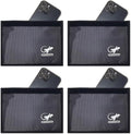 4 Faraday Bag Anti-Tracking GPS RFID Car Key Signal Blocker Wallet Shielding Pouch Protective Case for Cell Phone Car Key FOB, Data Privacy, Electronic Device Security (4 PACK - GRAY)