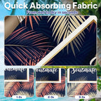 2 Pack Car Seat Towel Covers, Sweat-Proof Microfiber Seat Protectors for Gym, Running, Beach & Workout, Breathable Quick-Dry, Machine Washable, Pink Palm Leaves Print, Universal Fit