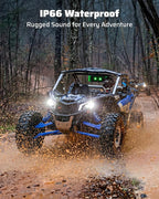 17 Inch UTV Sound Bar, IP66 Waterproof Bluetooth Golf Cart Sound Bar, ATV SoundBar with RGB Lighting, Amplified Powersports SXS SoundBar, UTV Speakers Compatible with Polaris RZR Can-Am